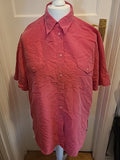 Ladies Yessica Size 16 Pink Buttoned Short Sleeved Blouse