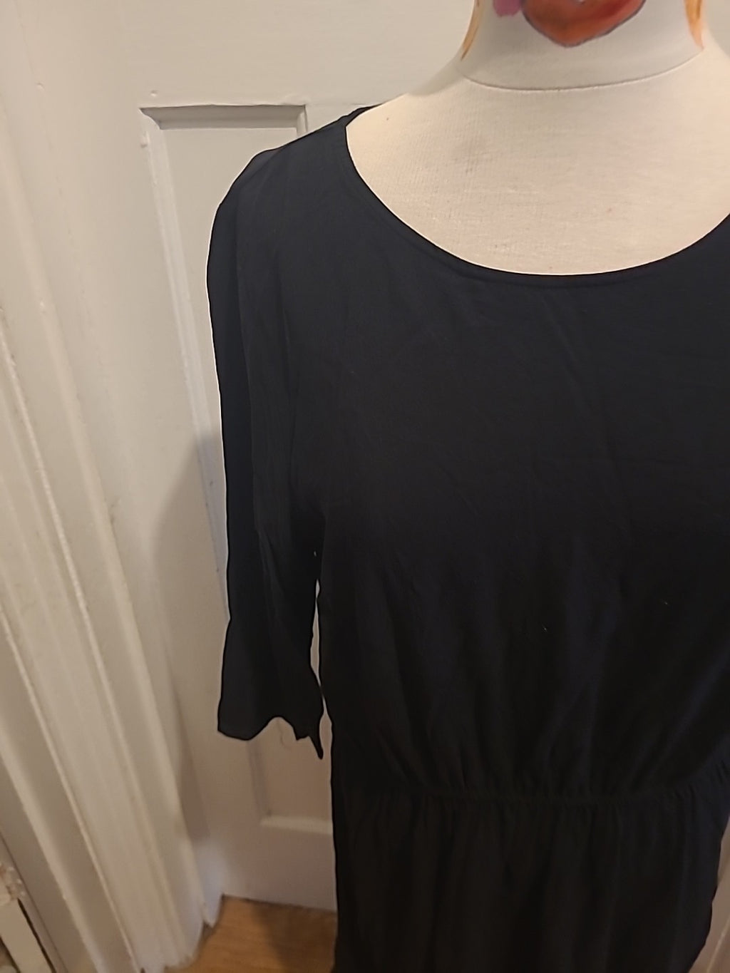 Ladies H+M Size 18 Black Mid Sleeved Dress