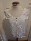 Ladies Tiffosi Size Medium White Short Sleeved Blouse
