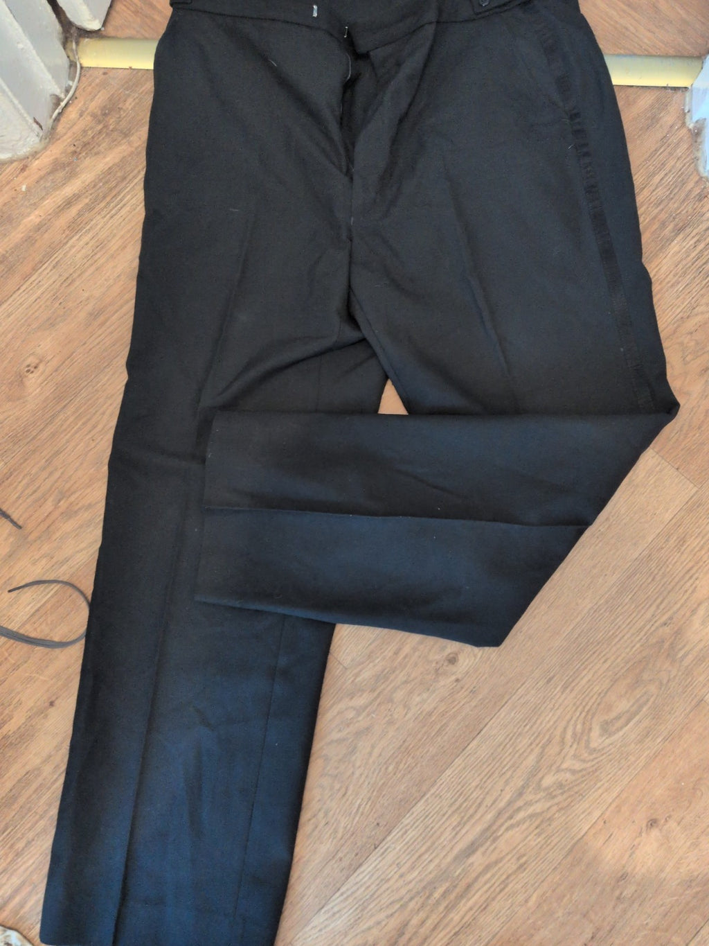 St Micheal 40x33 Wool Blend Black Smart Formal Trousers