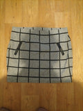 Ladies Select Size 18 Grey Check Elasticated Knee Length Skirt