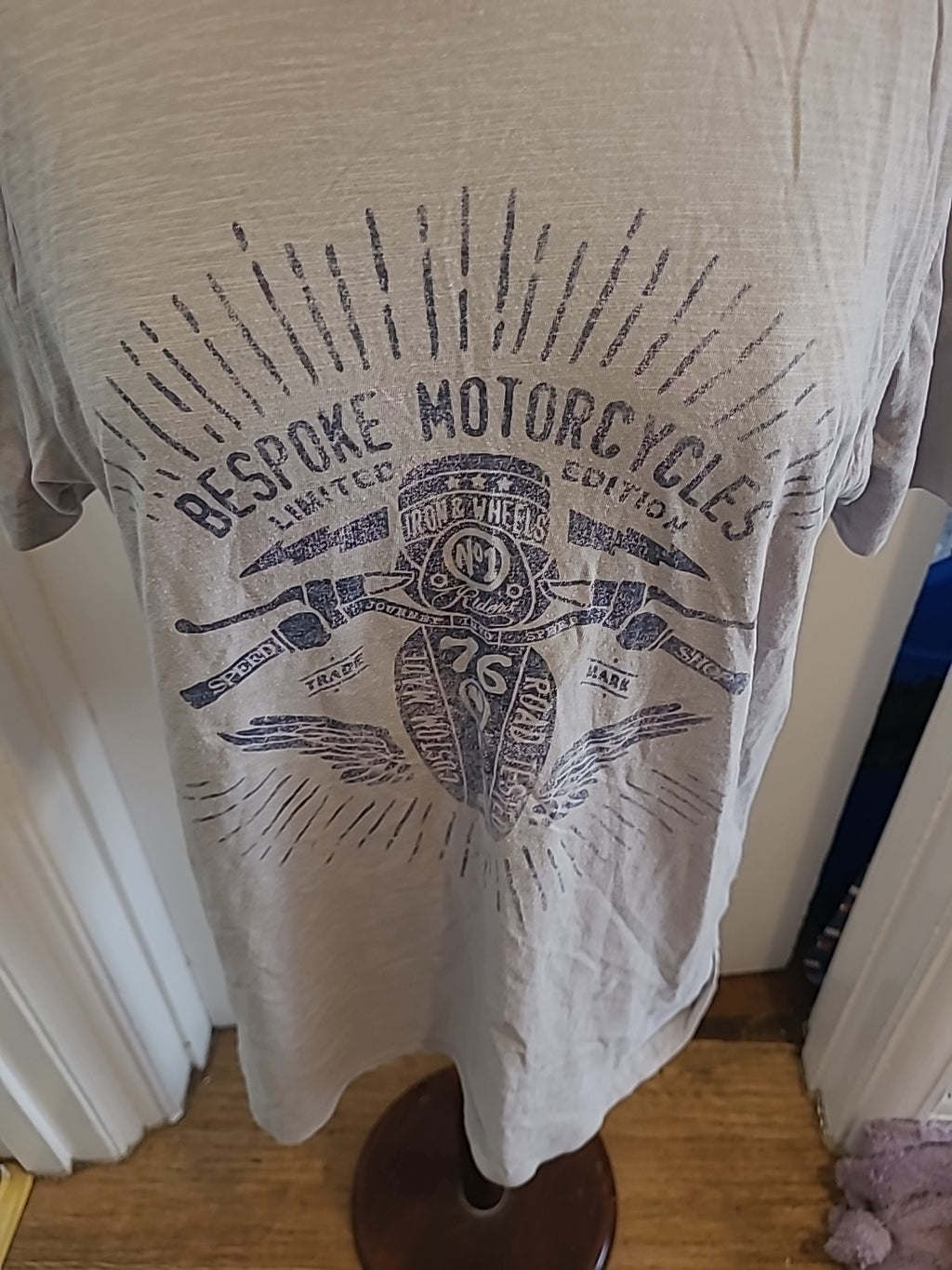 Mens North Coast Size Medium Grey Motorcycle Short Sleeve T-shirt