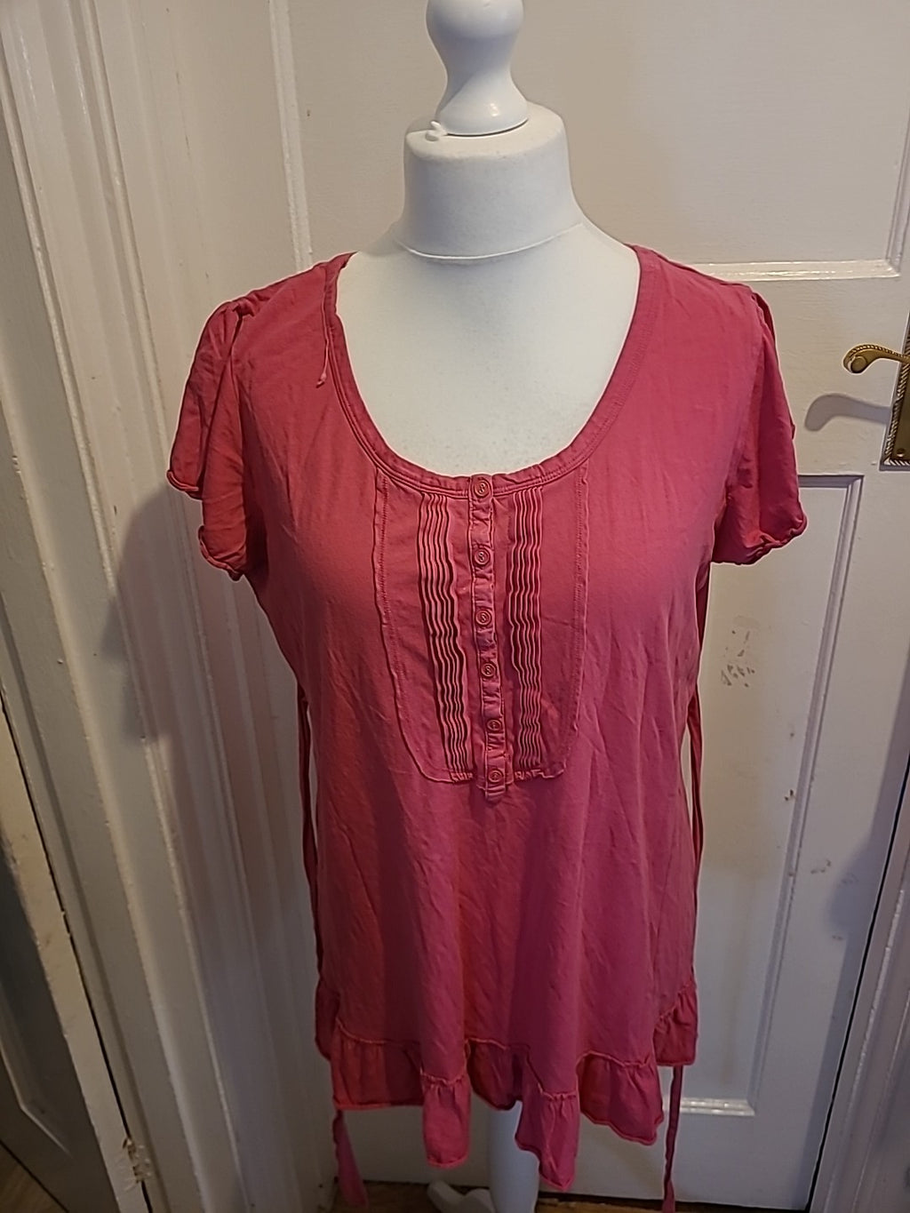 Ladies Papaya Size 22 Hot Pink Short Cap Sleeved Blouse