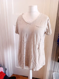 Sweetissima Large Grey Holey Pattern Tshirt