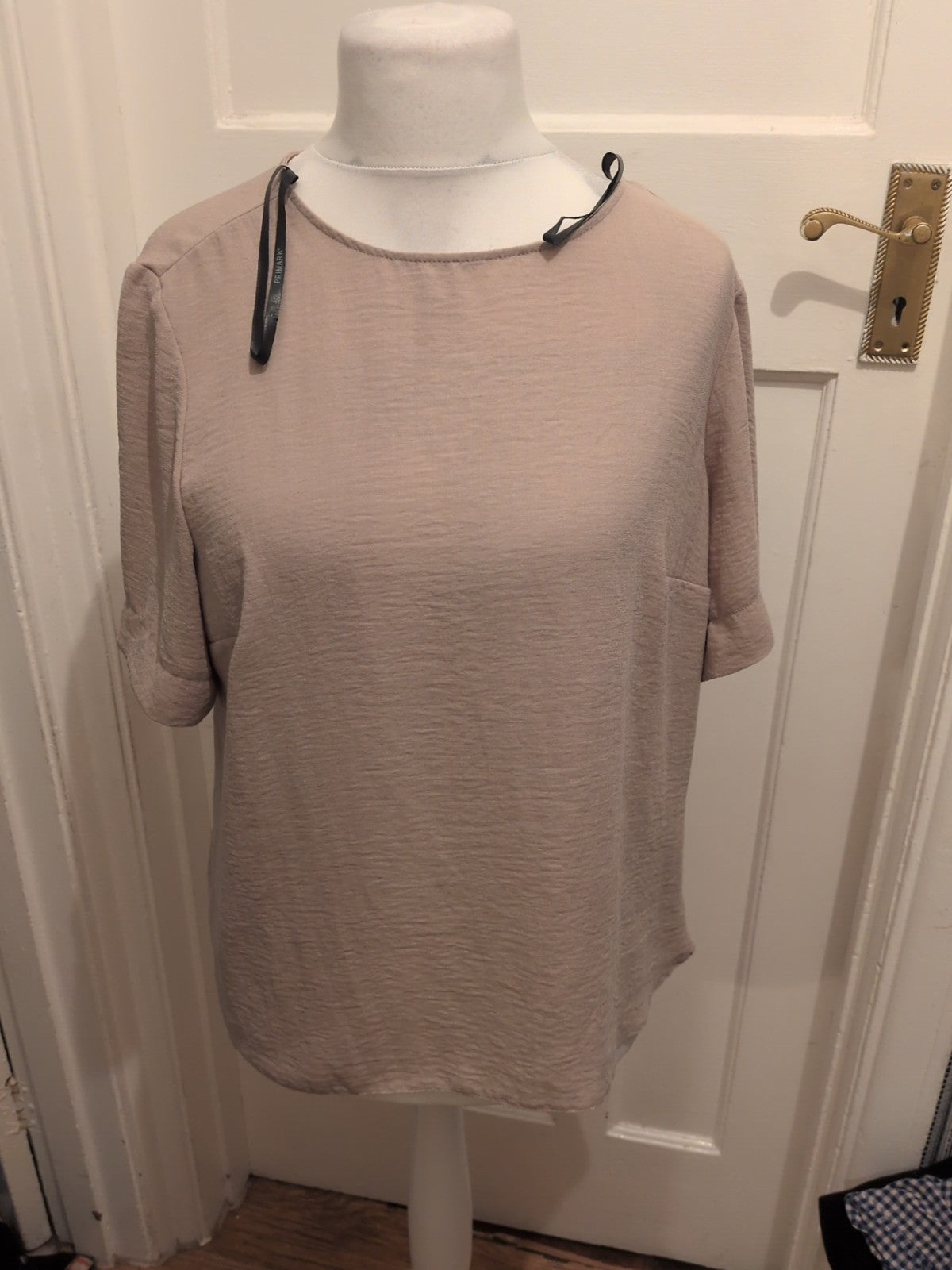 Primark 16 Flax Short Sleeve Blouse