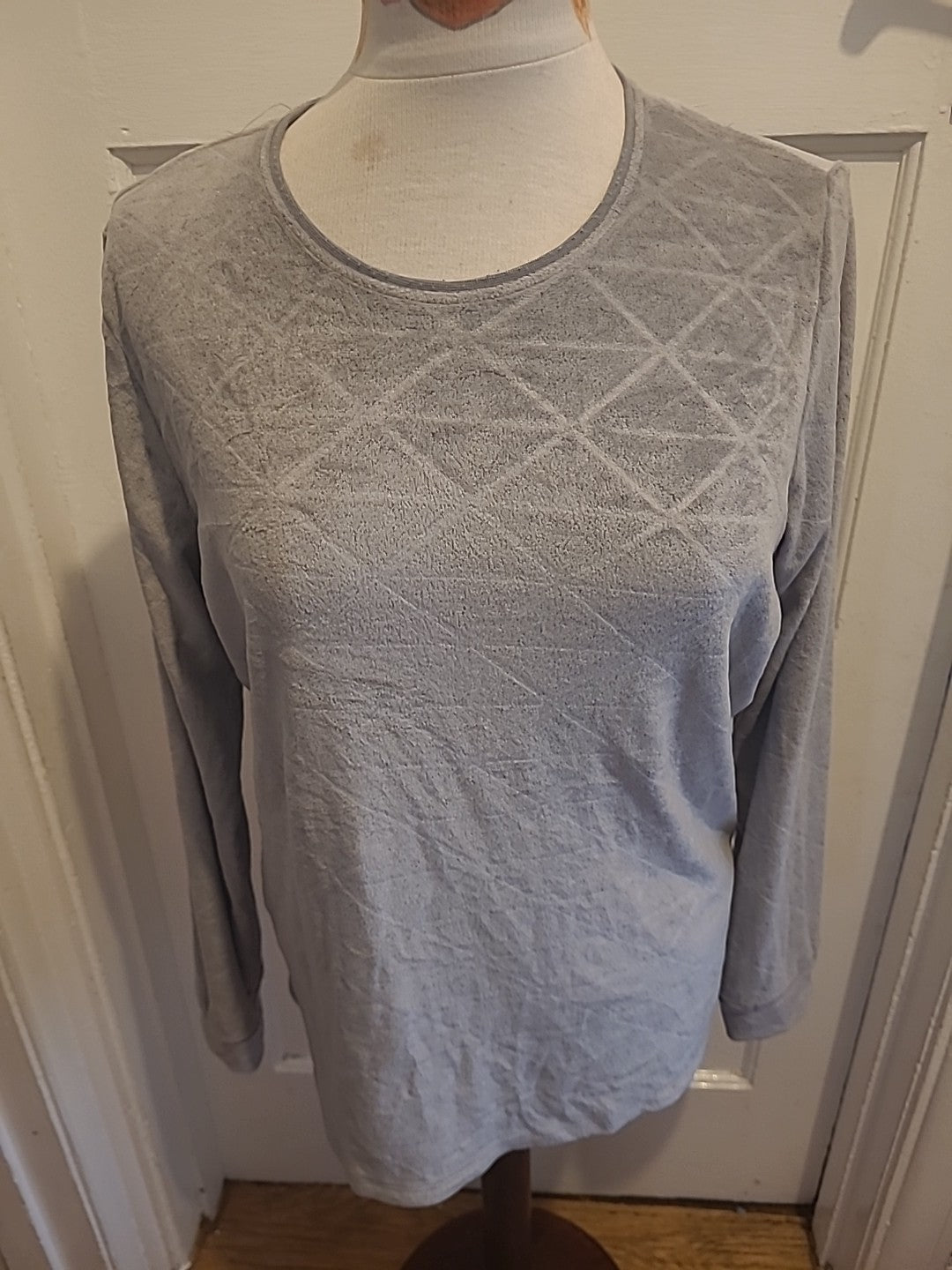 Ladies Primark Size 10-12 Grey Warm Pullover Night Top
