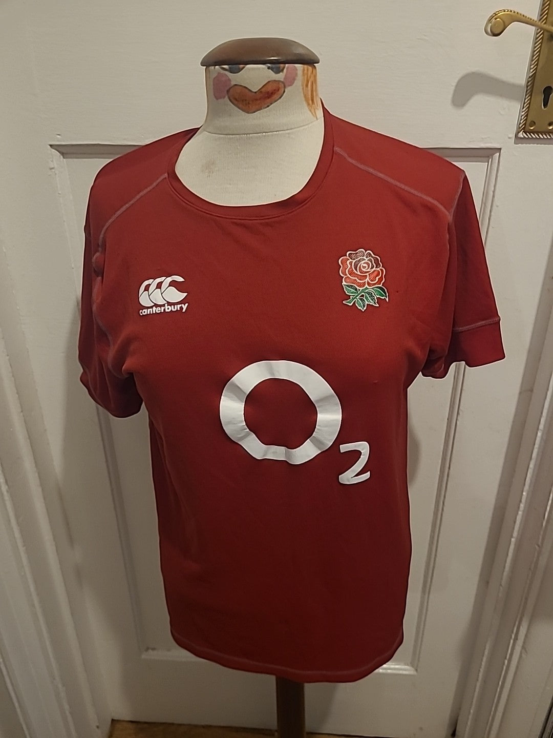 Mens Canterbury Size Medium Red England Rugby Tshirt