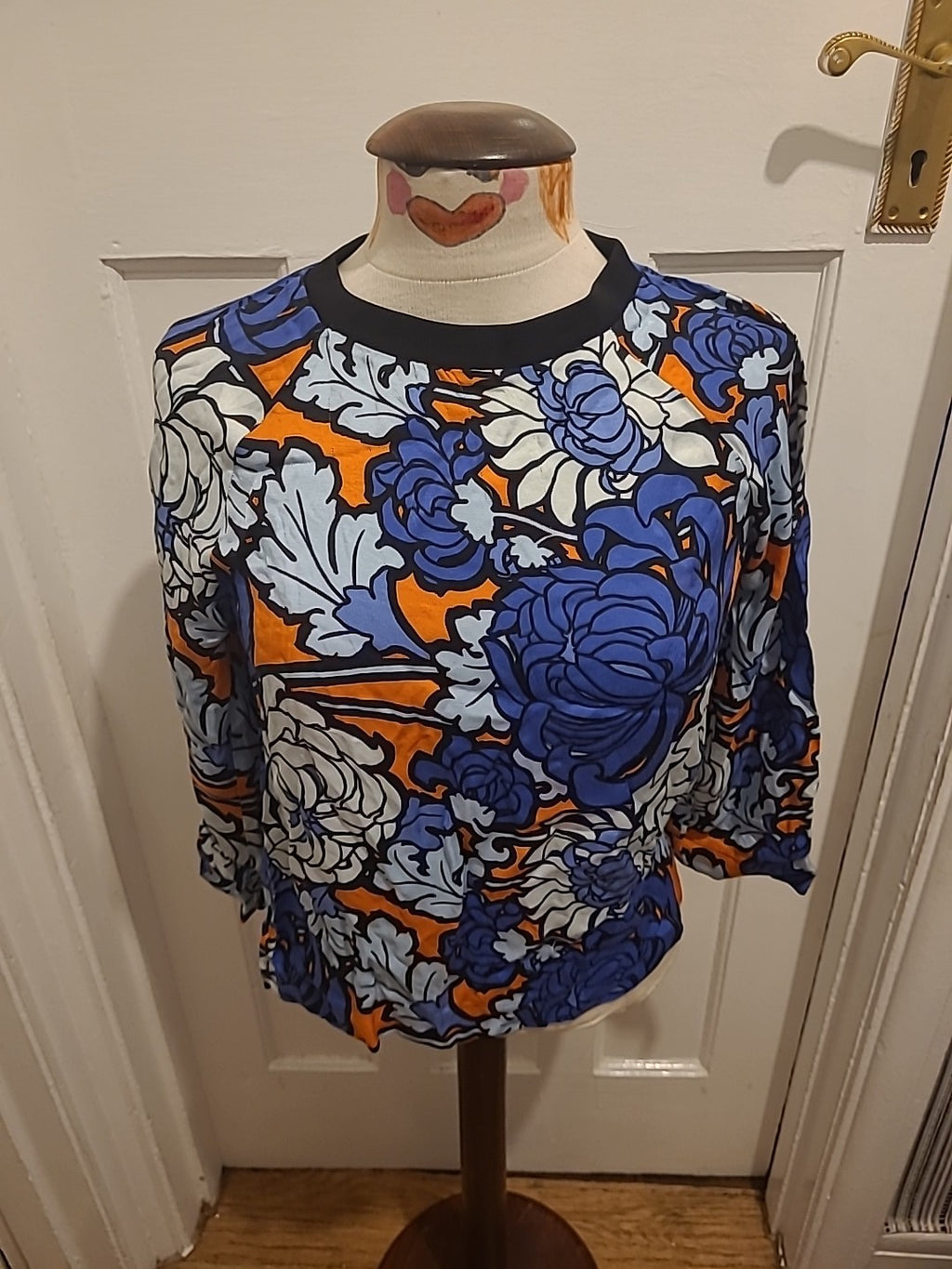 Ladies Topshop Size 6 Multicoloured Long Sleeved Tshirt