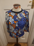 Ladies Topshop Size 6 Multicoloured Long Sleeved Tshirt
