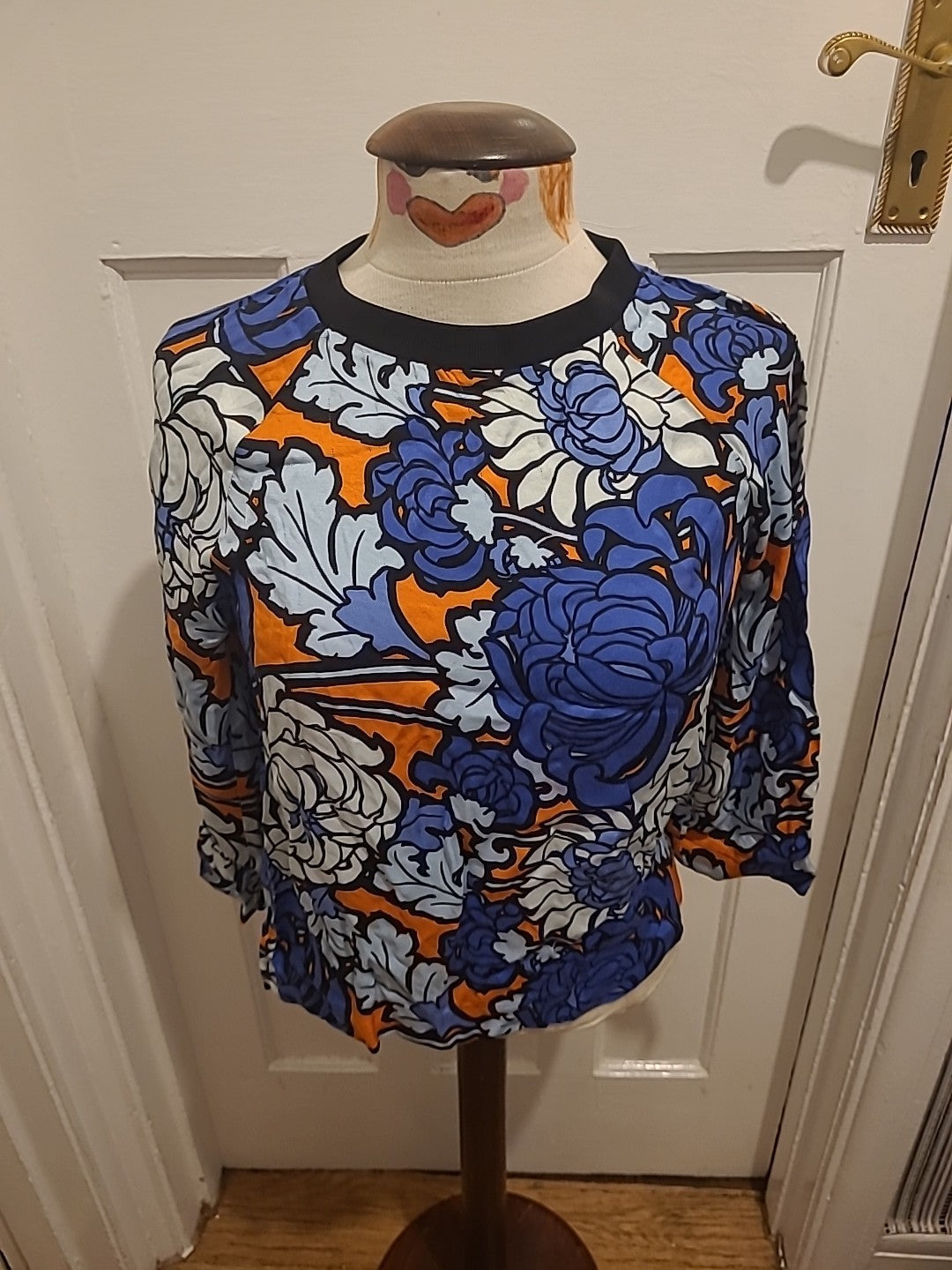 Ladies Topshop Size 6 Multicoloured Long Sleeved Tshirt