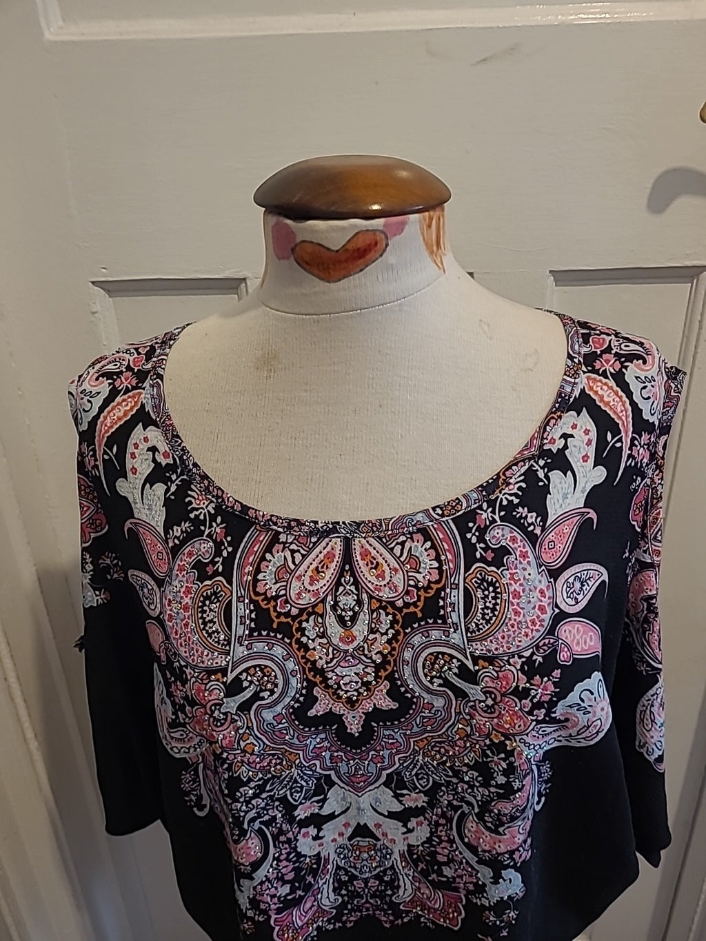 Ladies Izabel Size 10 Multicoloured Open Shoulder Blouse