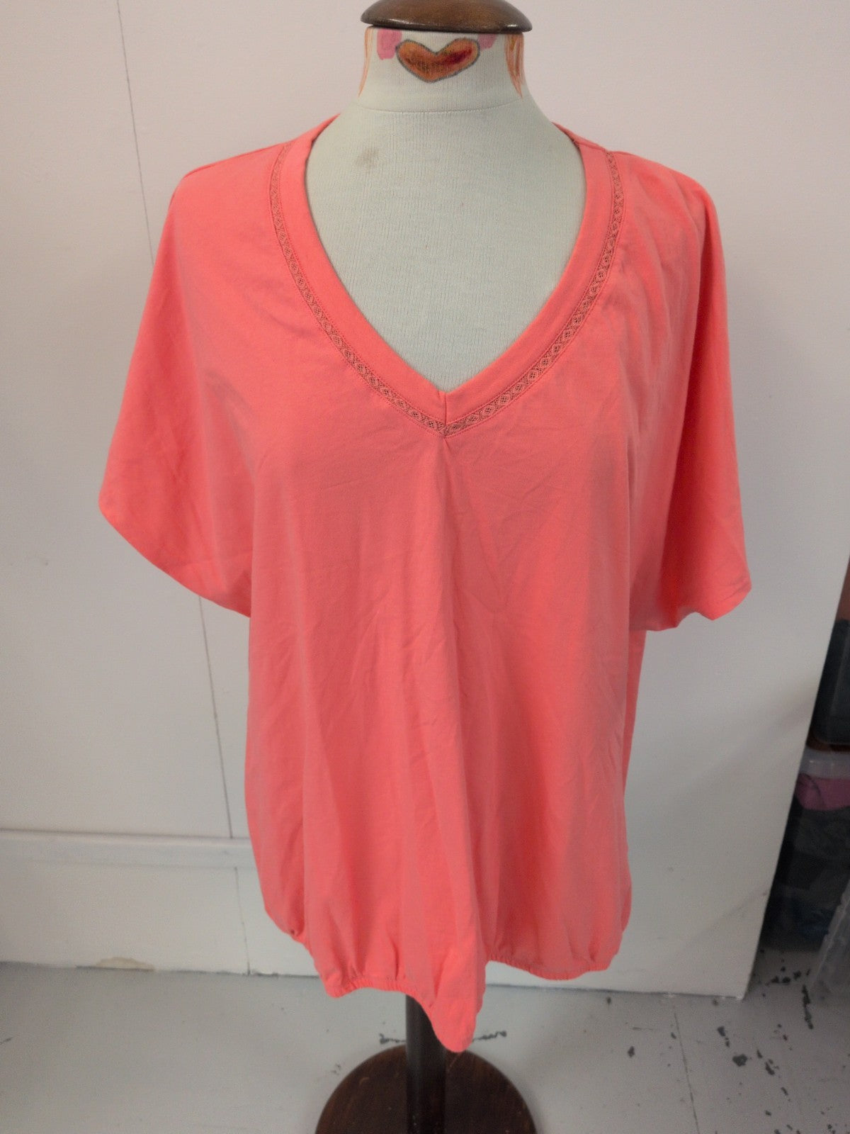 Next 22 Salmon Pink Short Sleeve Blouse