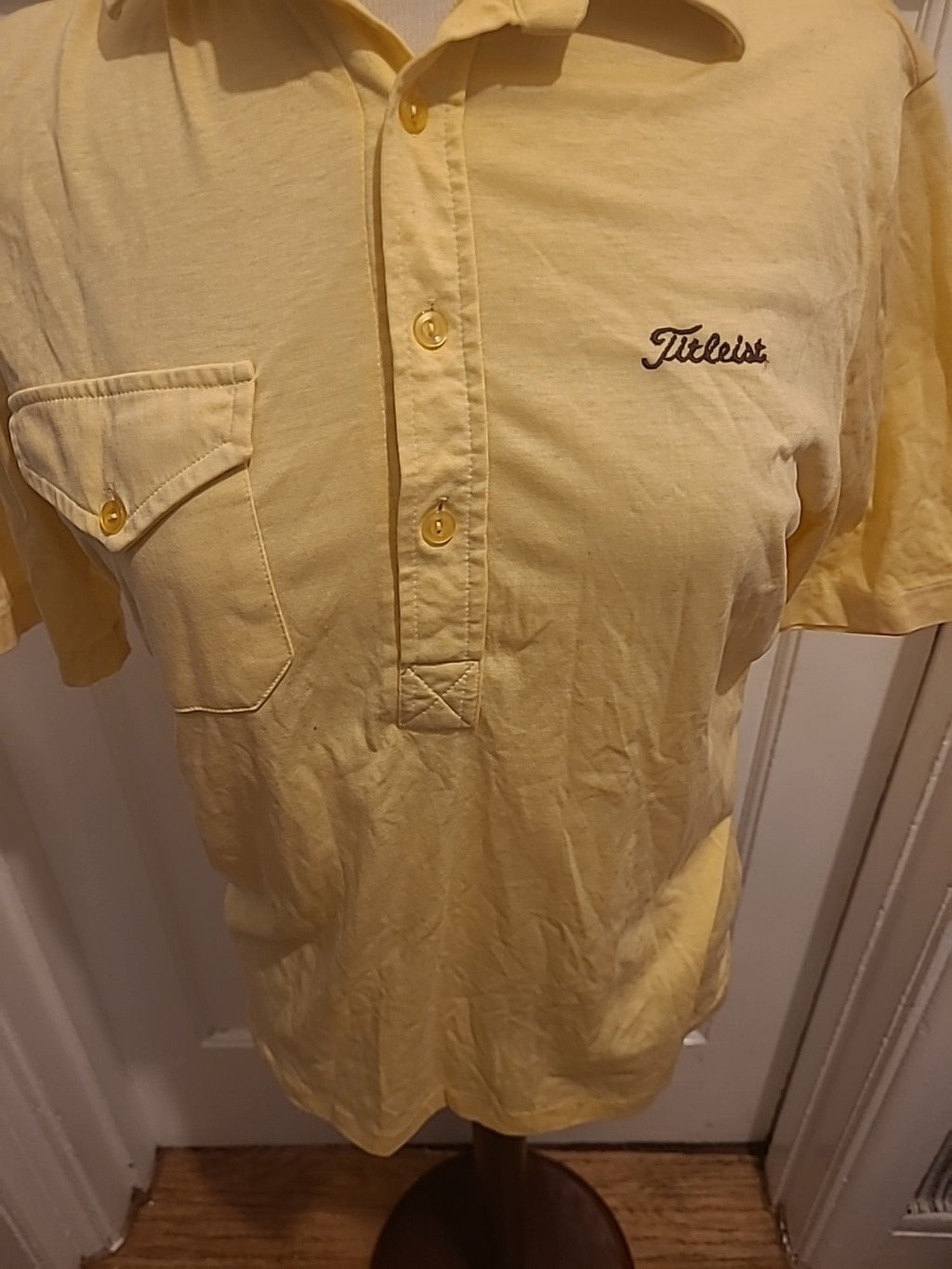 Mens Wolsey Size Small Yellow Short Sleeved Polo