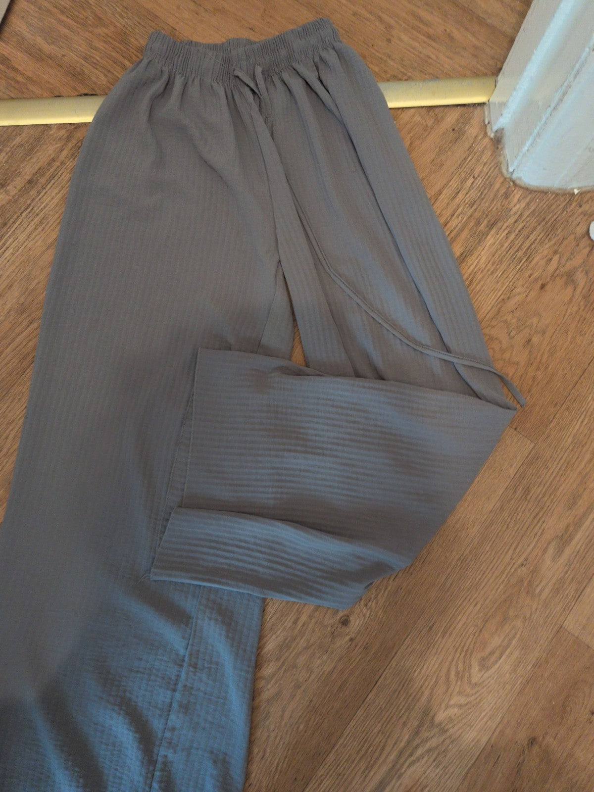Tu Small Grey Elasticated Wide Leg Trousers