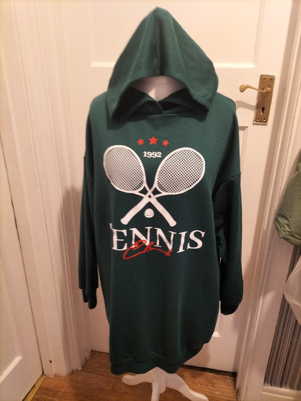 Ladies Asos Size 12 Bottle Green Tennis Oversized Jumper
