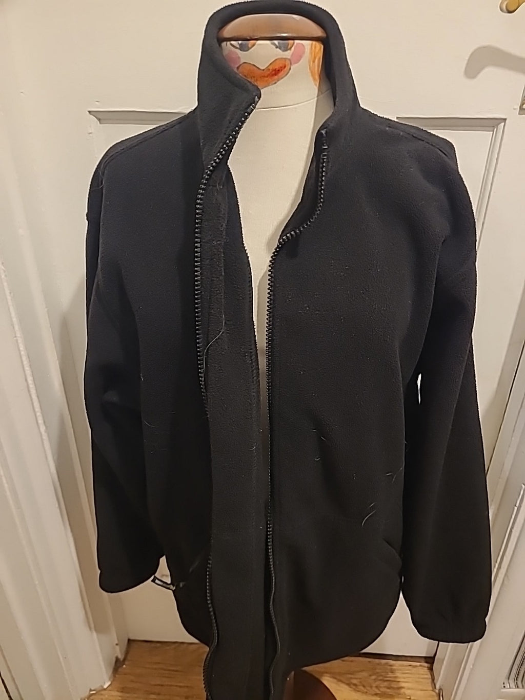 Mens MIG Size XL Black Zip Through Jumper