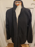 Mens MIG Size XL Black Zip Through Jumper