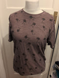 North Coast Tailored Fit Purple Palm Tree Short Sleeve T-shirt Medium
