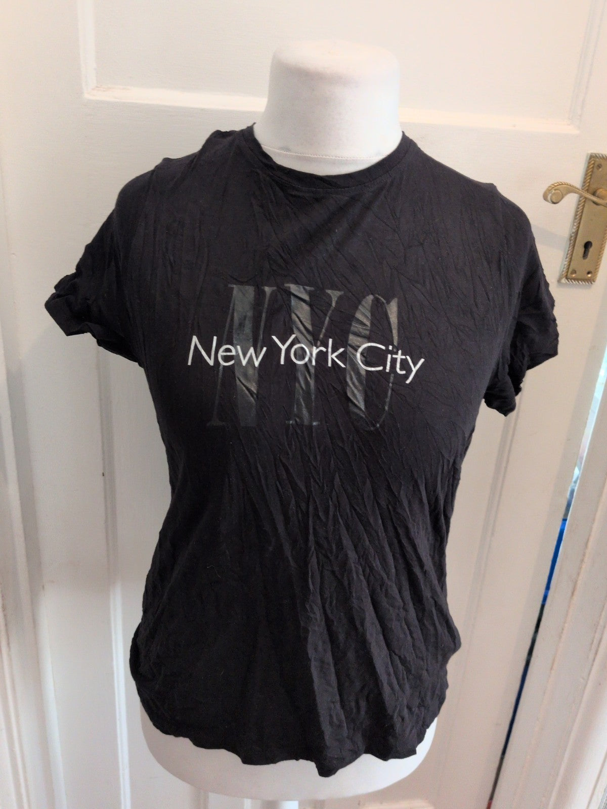 New Look 12 Black New York Print Short Sleeve T-shirt