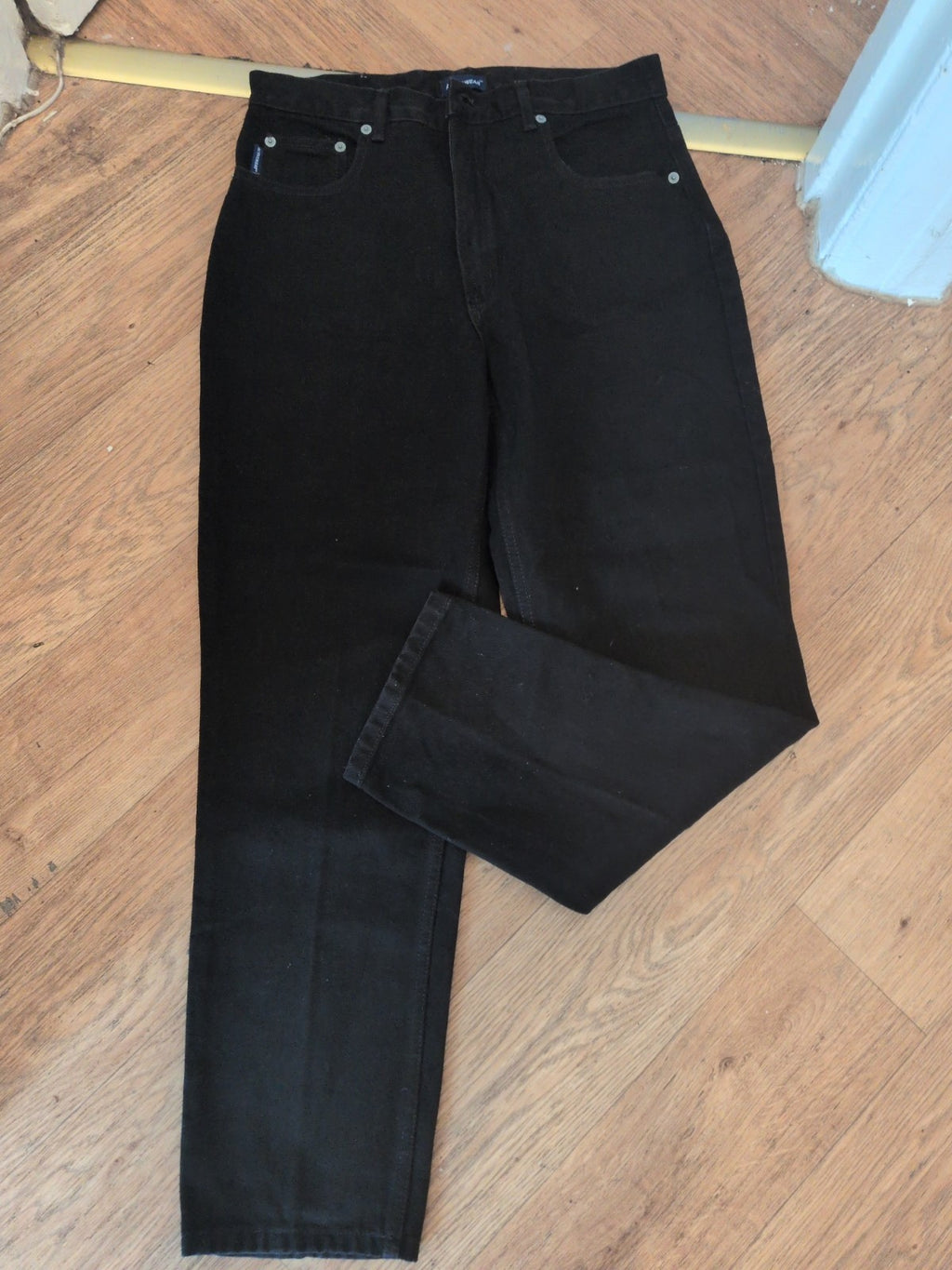 Ladies Activewear Size 14 Black Straight Leg Jeans