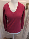Tu 14 Deep Pink V Neck Jumper