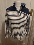 Ladies Maine New England Size 14 Striped Collared Jumper