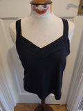 Ladies Black Strappy Top Size Small Janique