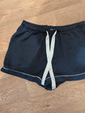 Primark 10-12 Navy Satiny Elasticated Pyjama Sleep Shorts