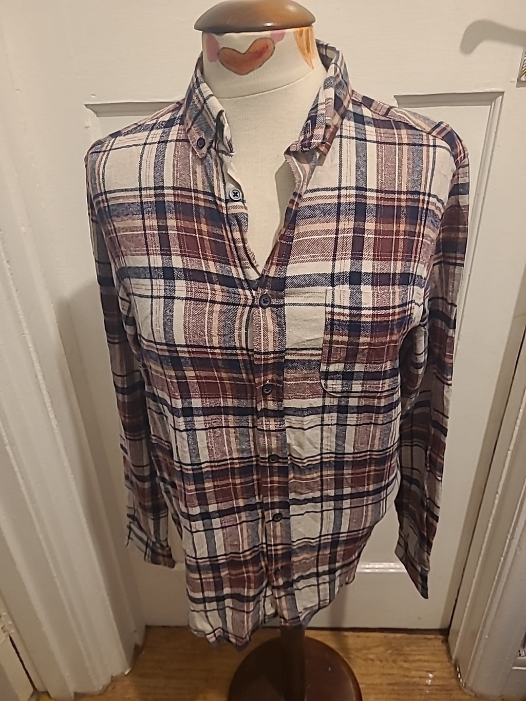 Mens Primark Size Small Regular Fit Check Shirt