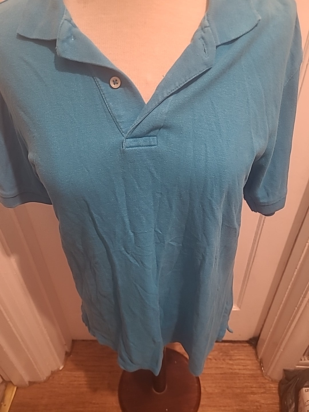 Mens Blue Harbour Size Small Dark Turquoise Short Sleeved Polo