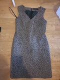 Ladies Marks And Spencer Size 6R Brown And Black Lined Sleeveless Knee Length...