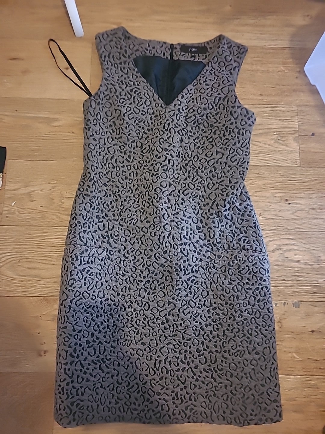Ladies Marks And Spencer Size 6R Brown And Black Lined Sleeveless Knee Length...