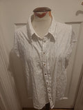 Ladies Bella Moda Size 20 White Short Sleeved Buttoned Blouse