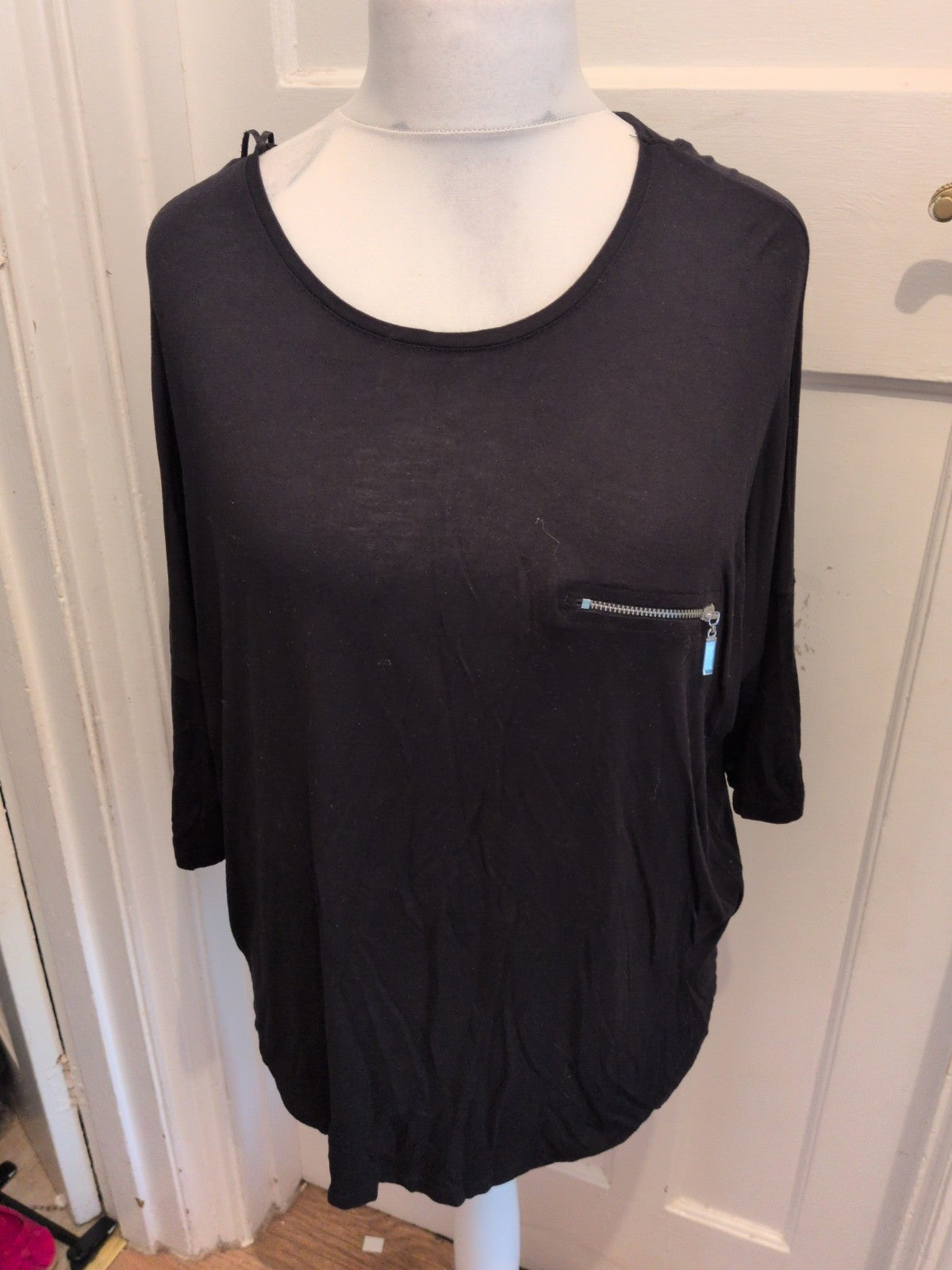 Peacocks 14 Black Half Blouse Blouse