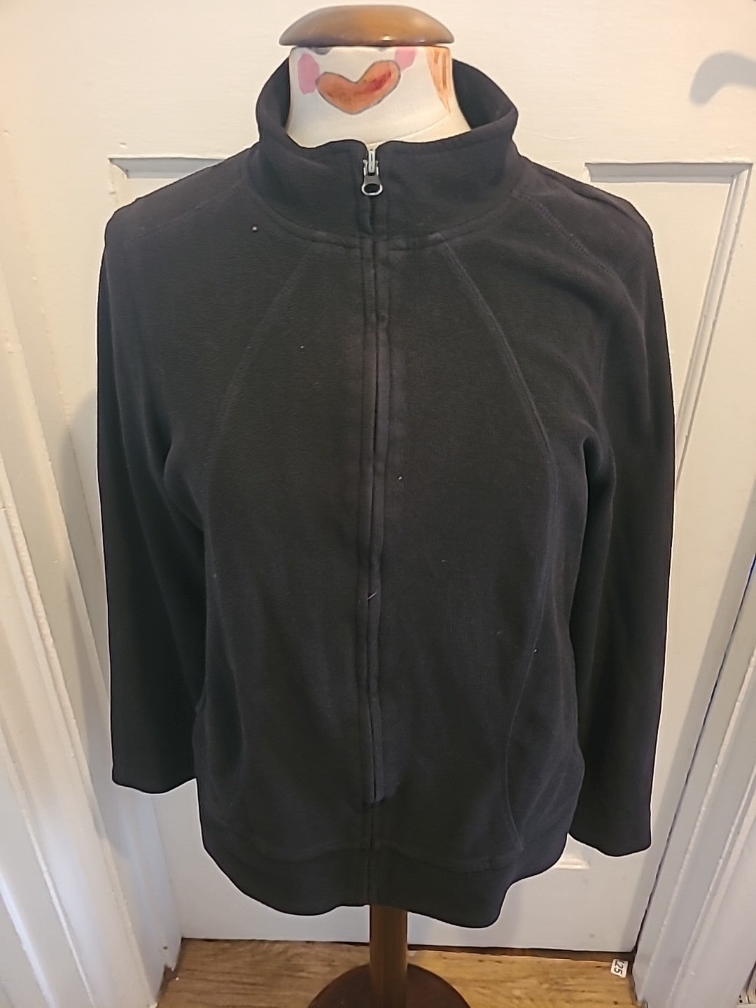 Ladies George Size 10/12 Black Zip Through Jacket