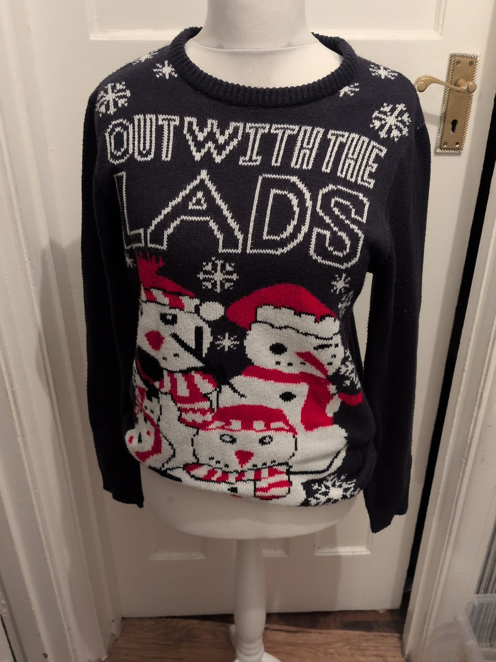 Boohoo Man Medium Navy Christmas Pullover Jumper