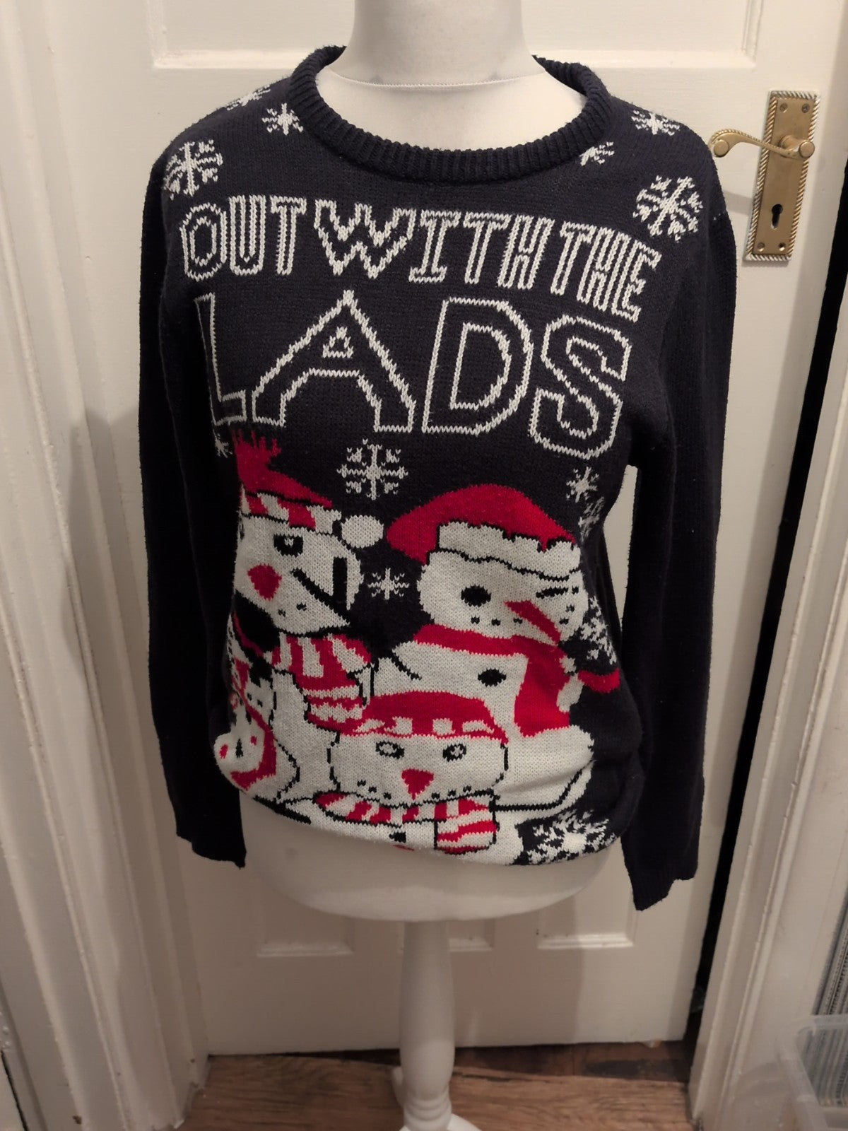 Boohoo Man Medium Navy Christmas Pullover Jumper