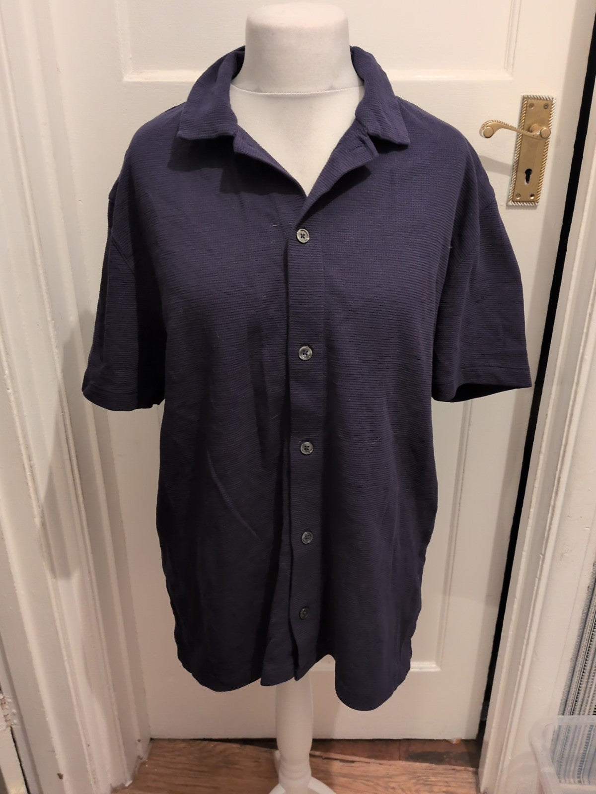 Next XL Navy Buttoned Polo Shirt