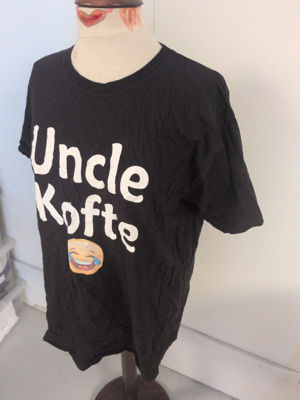 Fruit Of The Loom Large Black Uncle Print Short Sleeve T-shirt