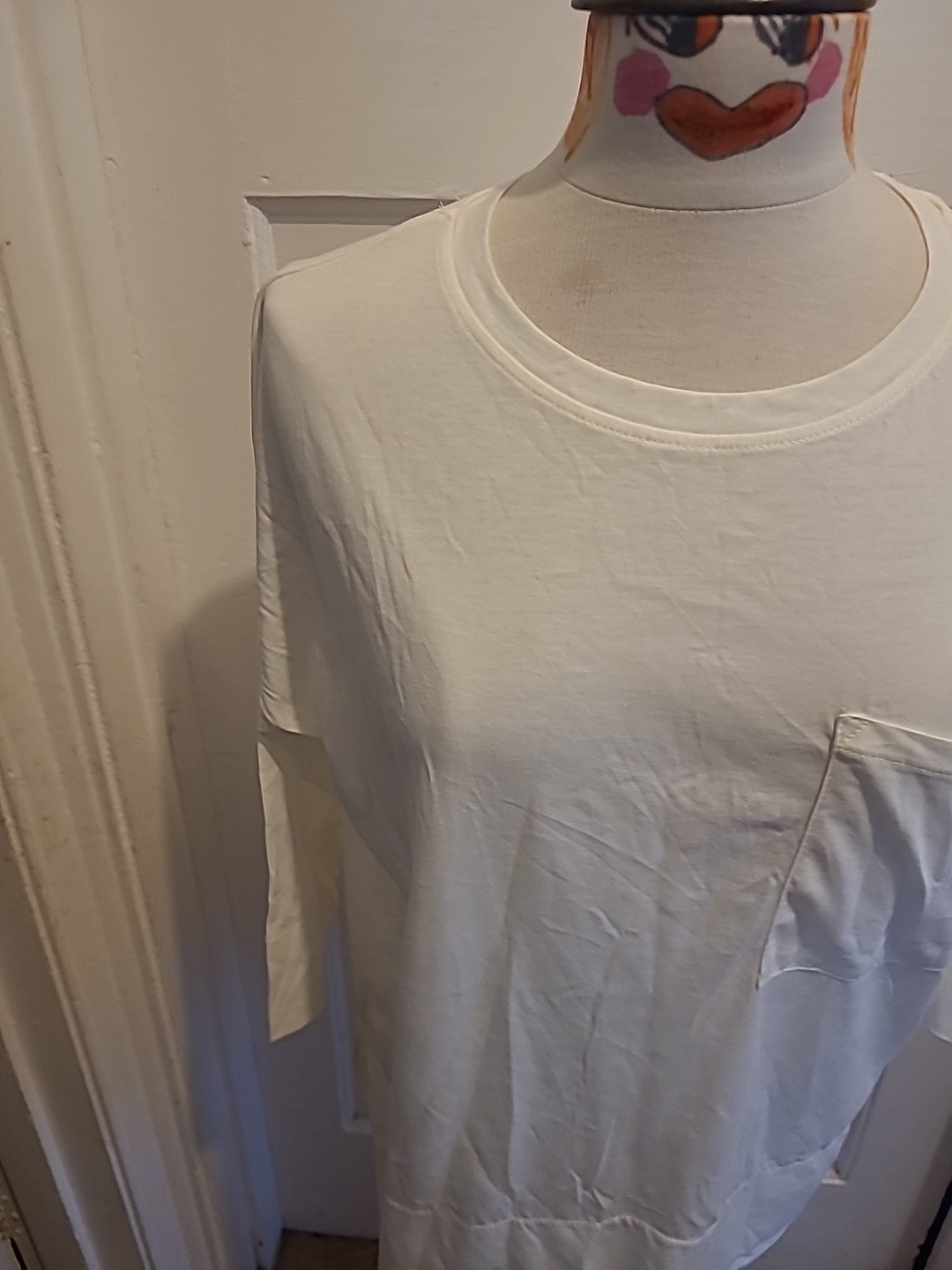 Ladies Esmara Size 8-10 Cream Mid Sleeved Blouse