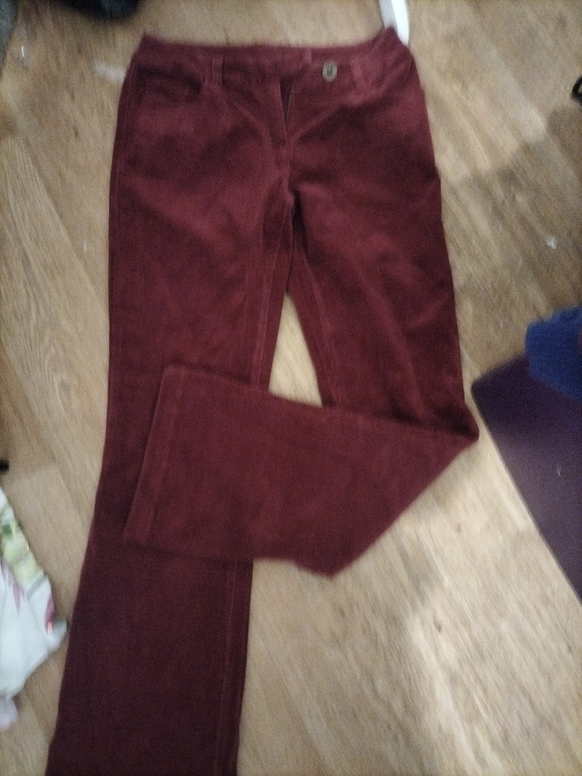 Ladies Kit Size 14 Burgundy Wineslight Stretch Ribbed Trousers