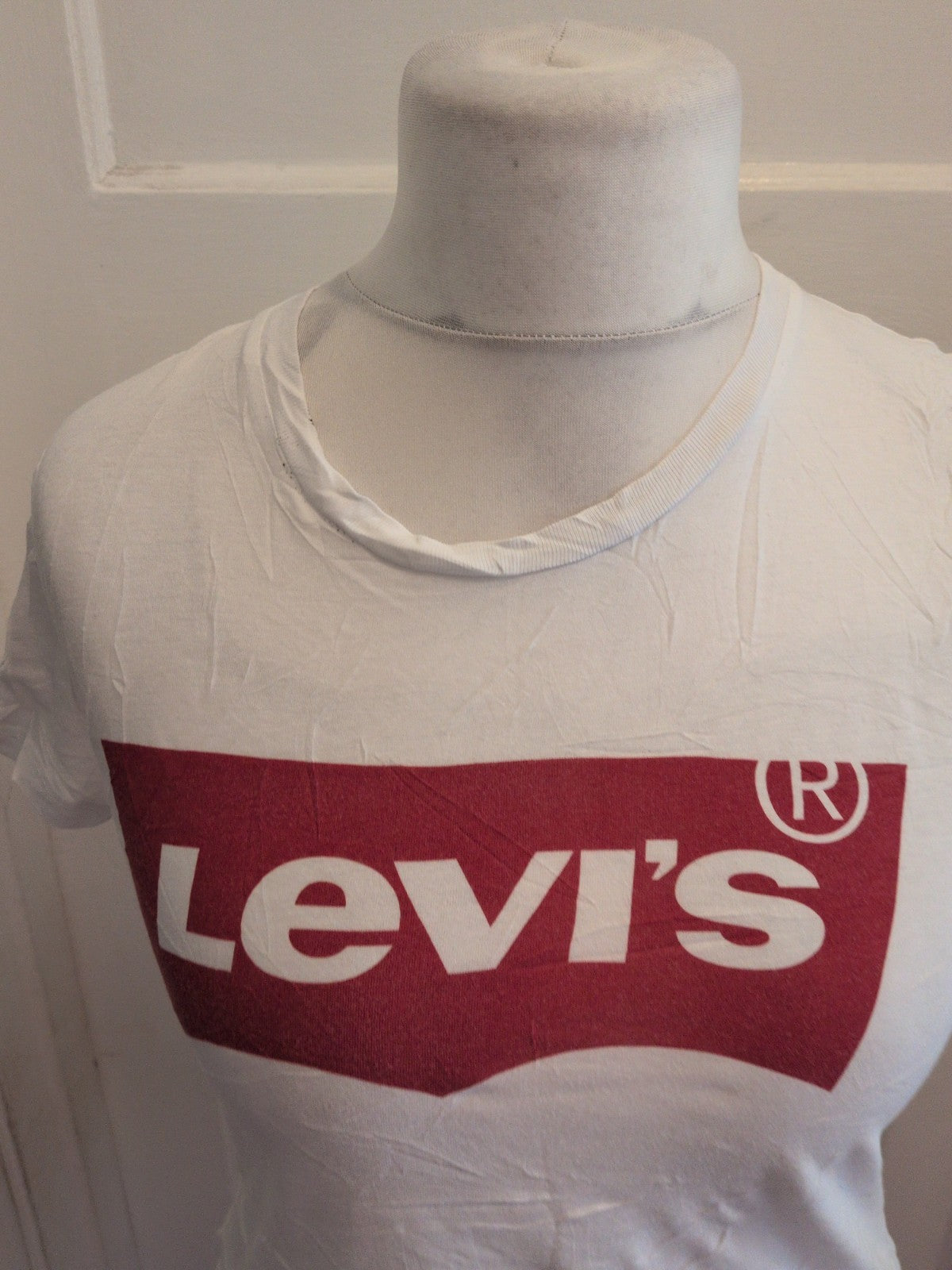 Levi Small White And Red Print Short Sleeve T-shirt