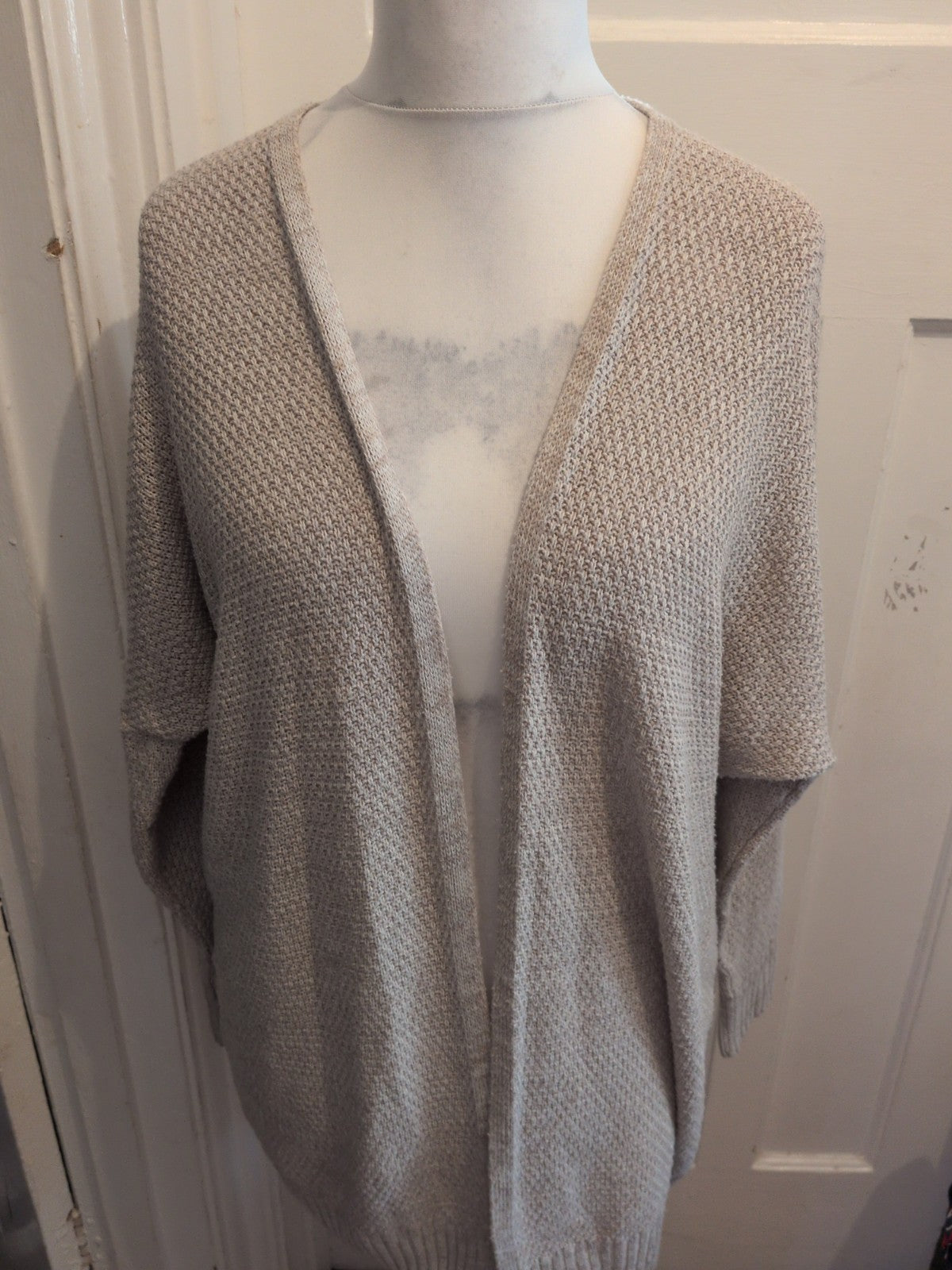 Ladies Tu 10 Grey Flax Open Knit Cardigan