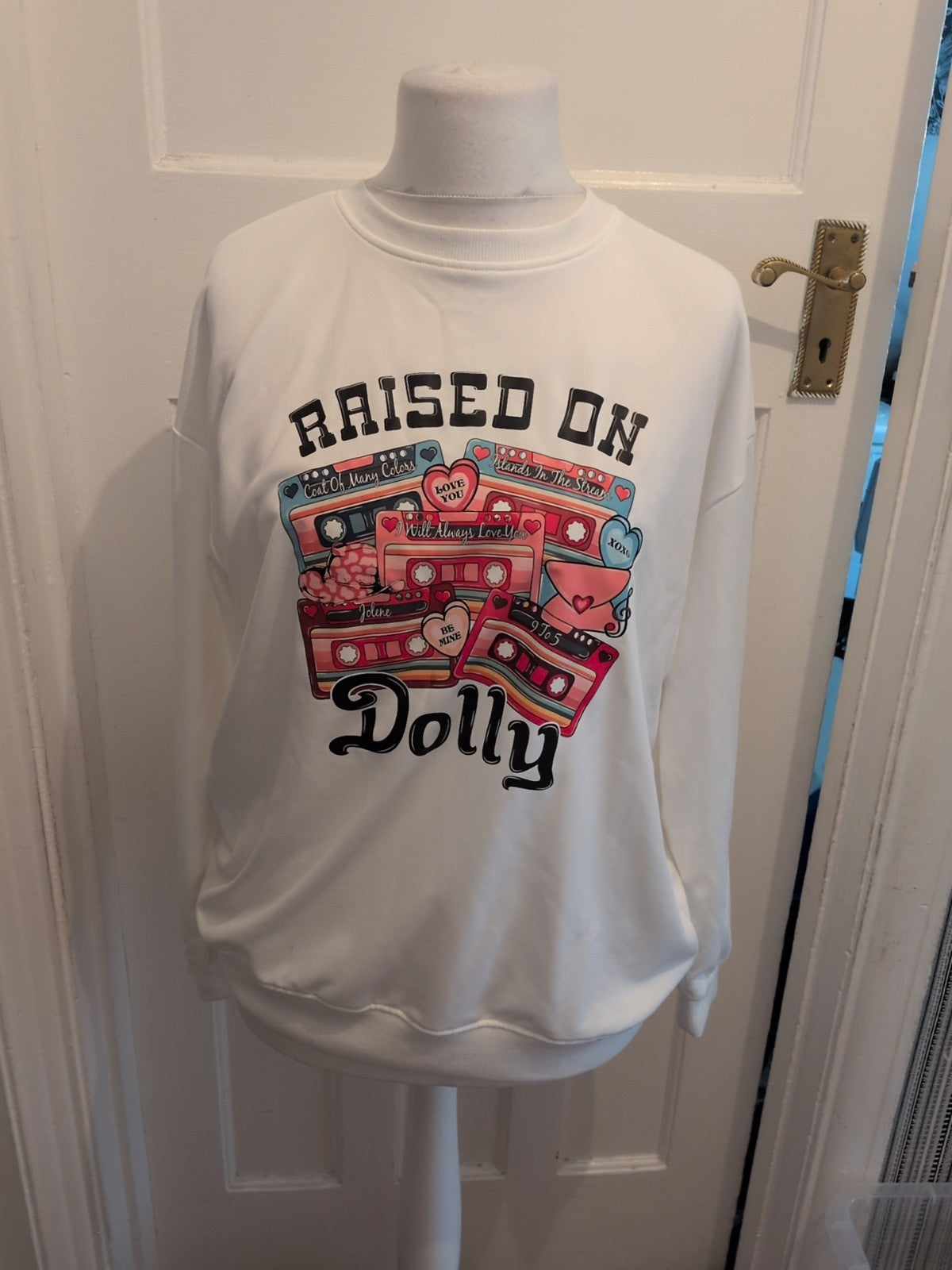 Large White Print Raised By Dolly Jumper