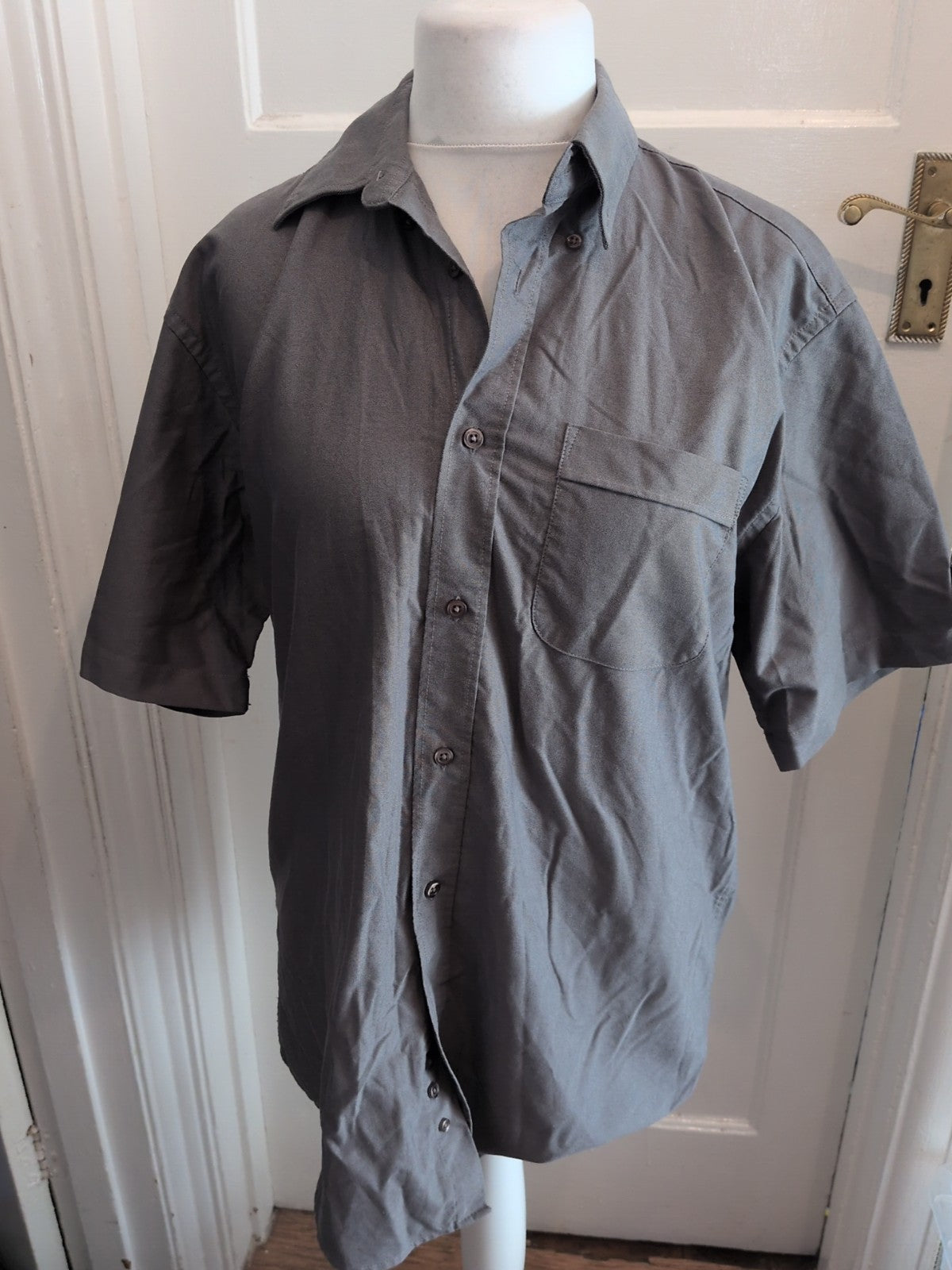 Henbury Medium Grey Short Sleeve Shirt