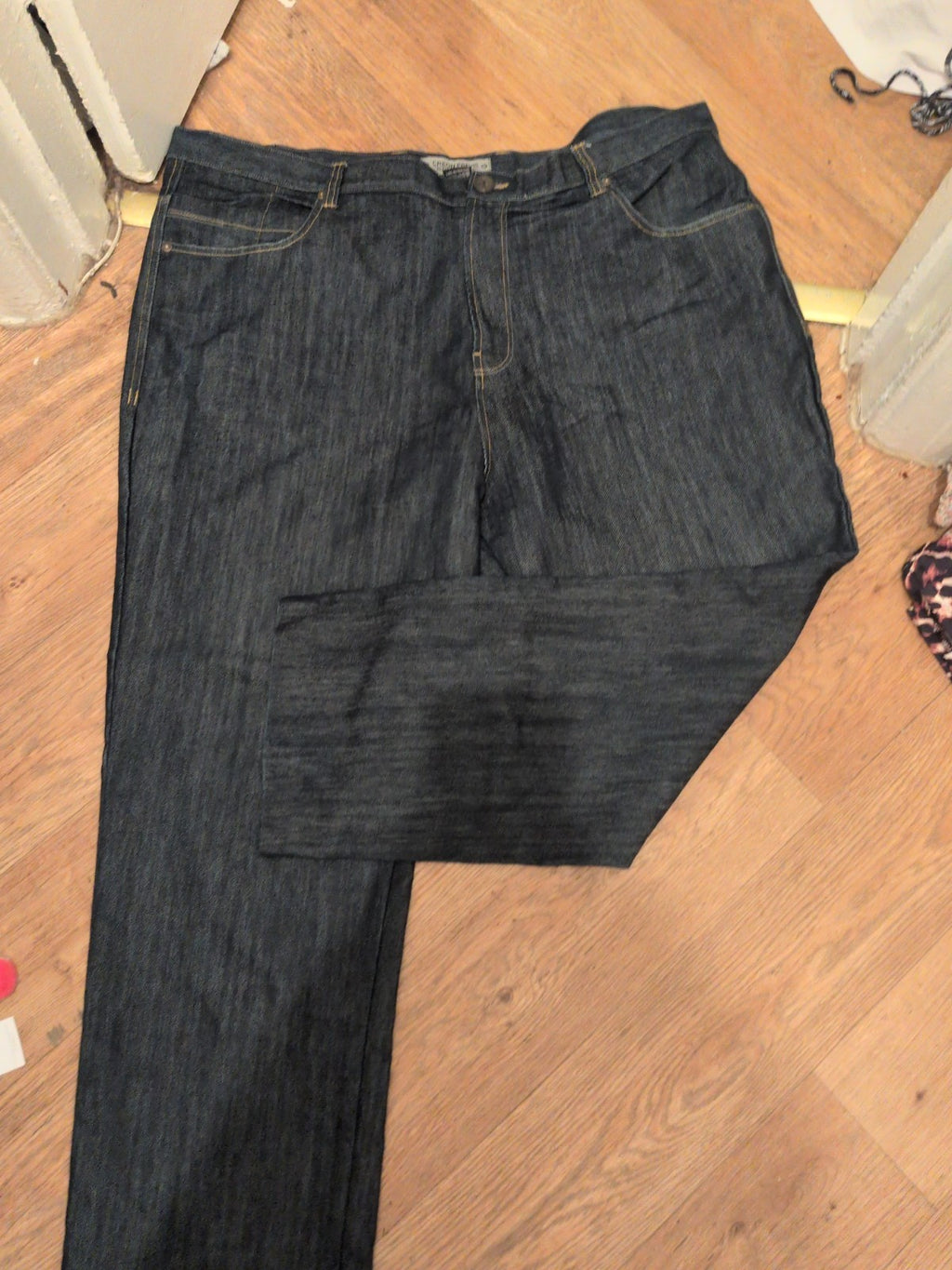 Creon Previs 44 Short Black Label Jeans Straight Wide Leg
