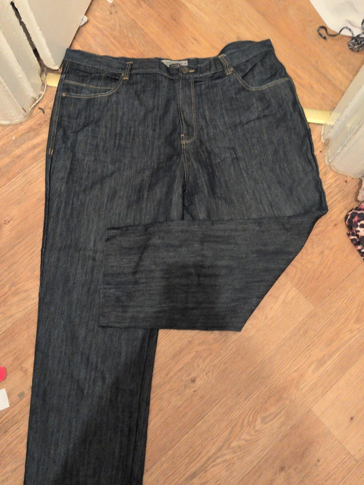 Creon Previs 44 Short Black Label Jeans Straight Wide Leg