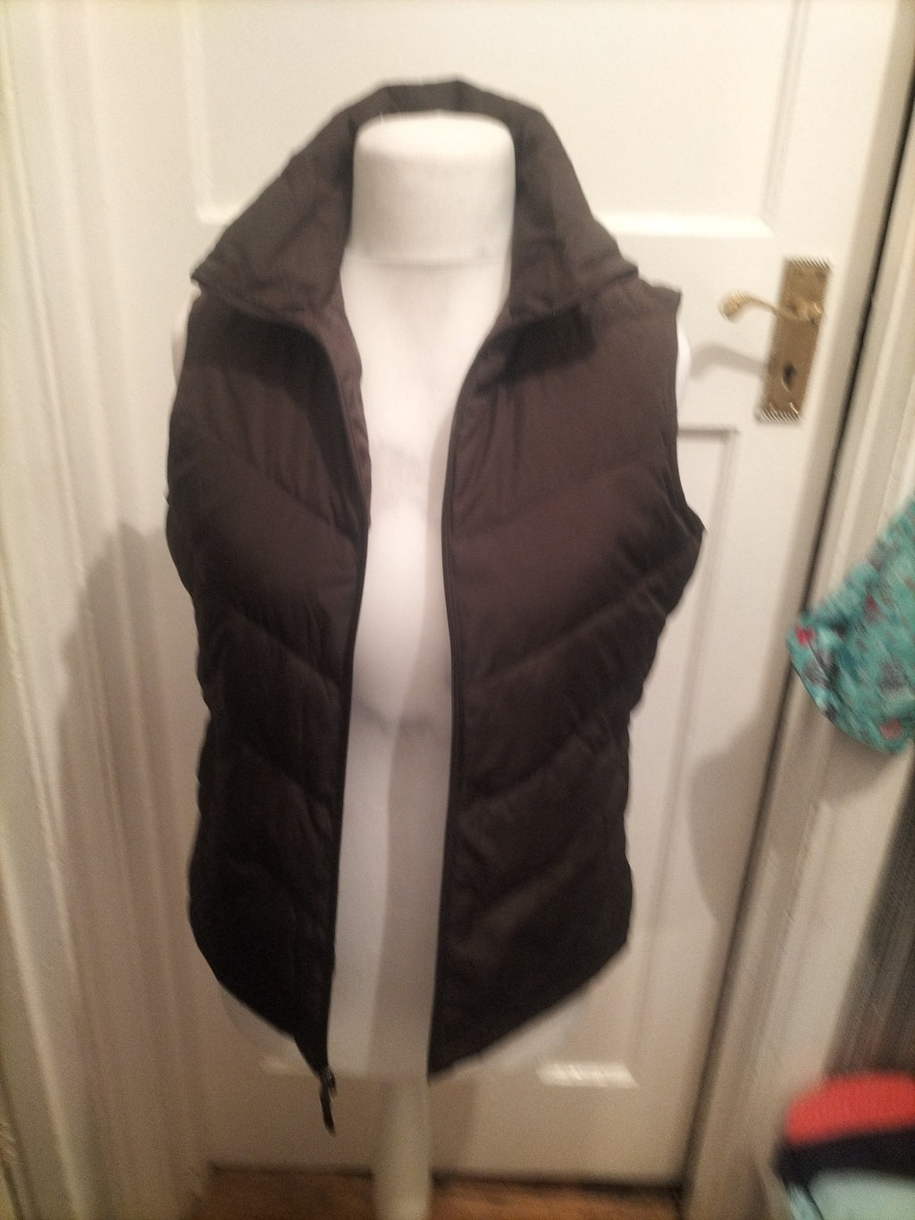 Lands End Small Dark Brown Gilet Puffer