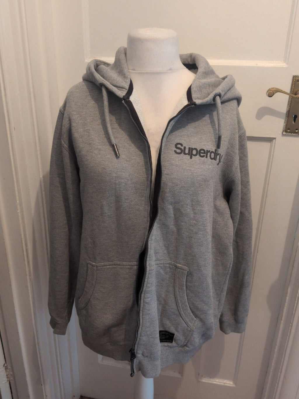 Superdry XL Grey Full Zip Hoodie