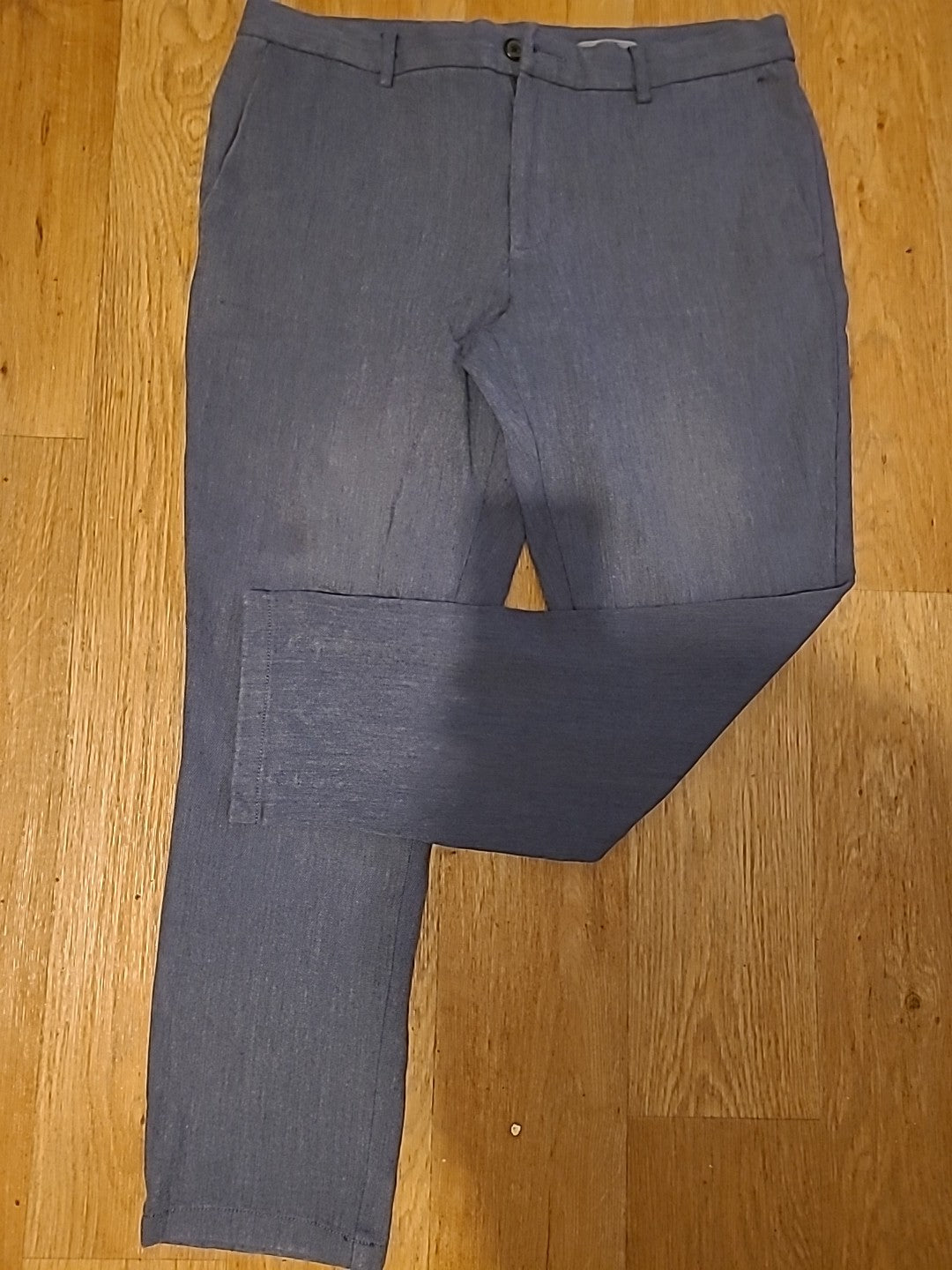Mens Tu Size 36x30 Grey Fleck Slim Fit Trousers